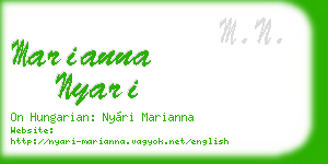 marianna nyari business card